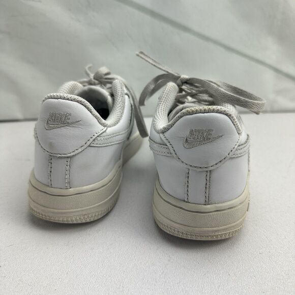 Nike Air Force 1 Low LE, DH2926-111 Triple White Leather Sneaker, Shoe Size 13C - Picture 5 of 12